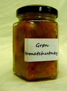 grøn tomatchutney